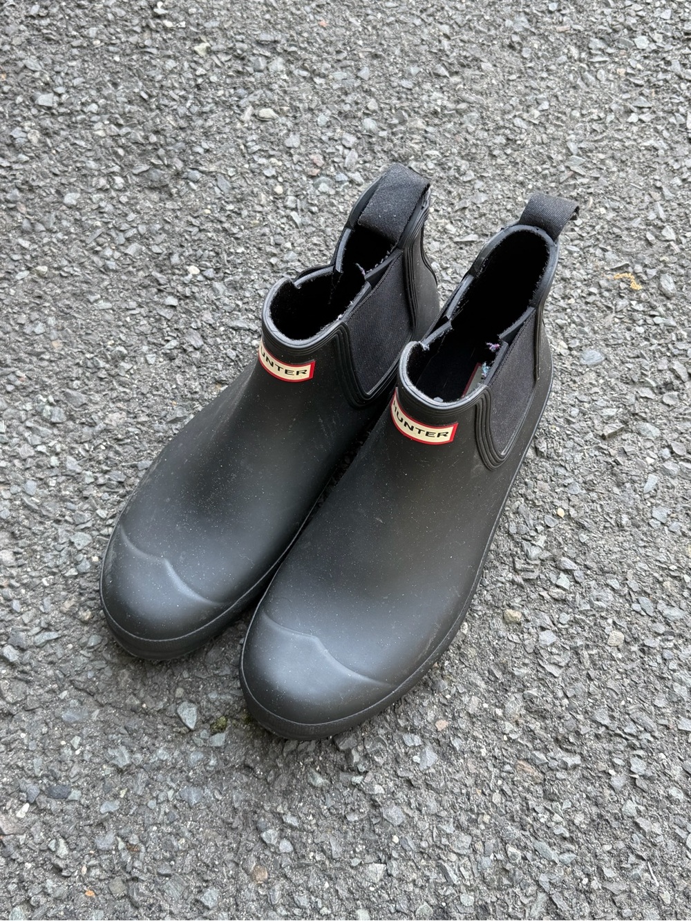 Hunter Black Chelsea Rain Boots for Men